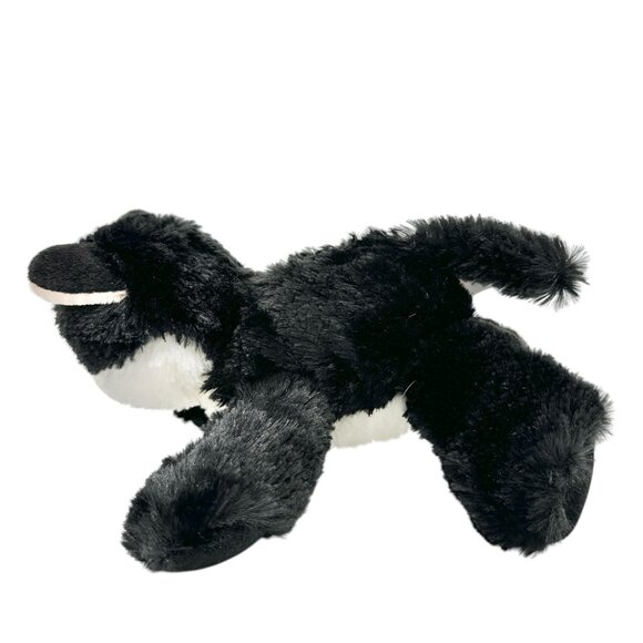 Aurora Black and White Cat Plush Stuffed Animal Toy Poly Fibers Plastic Pellets - Picture 4 of 7